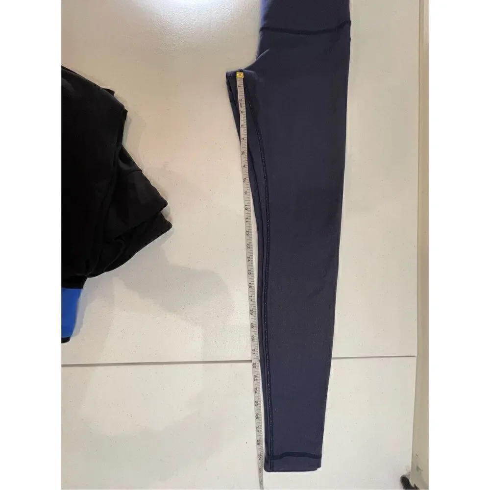 Lululemon women’s three 3 pair leggings capris black blue lot bundle